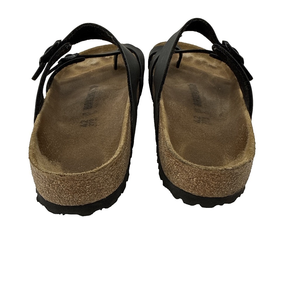 Birkenstock Mayari Sandals Women 11 Men 9 EU 42 Black Leather - Picture 3 of 7